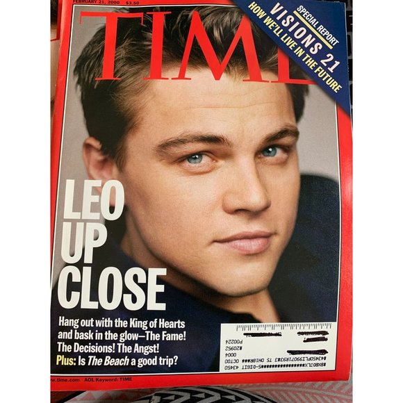 Vintage TIME Magazine February 21, 2000 Leonardo DiCaprio Leo Up Close The Beach - Picture 1 of 2
